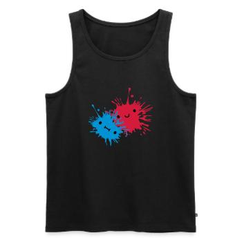 2 Suesse Kleckse - Männer Premium Bio Tank Top - Schwarz - Vorne - AI Model Male 178 light (178cm)