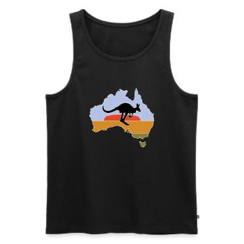 Australia - Men's Premium Organic Tank Top - black - Front - Michal (187cm)