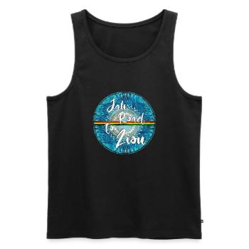 yeah road to zion - Men's Premium Organic Tank Top - black - Front - Michal (187cm)