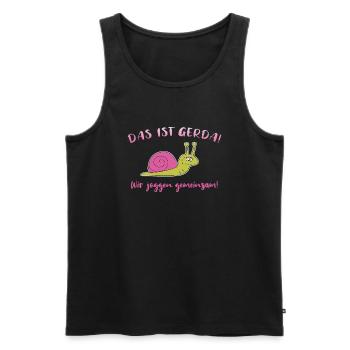 Joggen Sport Laufen Langsame Schnecke Lustig - Männer Premium Bio Tank Top - Schwarz - Vorne - Michal (187cm)