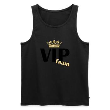 vip team - Männer Premium Bio Tank Top - Schwarz - Vorne - AI Model Male 178 light (178cm)
