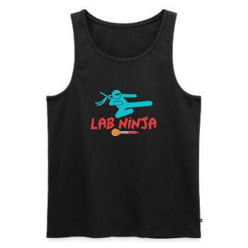 LAB NINJA - TECHNICIEN DE LABORATOIRE MÉDICAL - Débardeur bio Premium Homme - noir - Devant - AI Model Male 178 light (178cm)