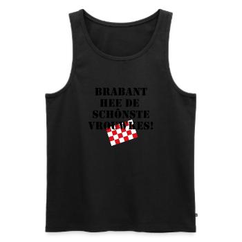 Brabant hee de schônste vrouwkes, BrabantsBeste - Men's Premium Organic Tank Top - black - Front - AI Model Male 178 light (178cm)