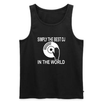 Music music - Men's Premium Organic Tank Top - black - Front - Michal (187cm)