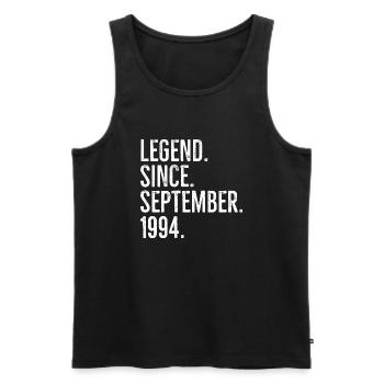 Légende depuis septembre 1994 - Débardeur bio Premium Homme - noir - Devant - Michal (187cm)