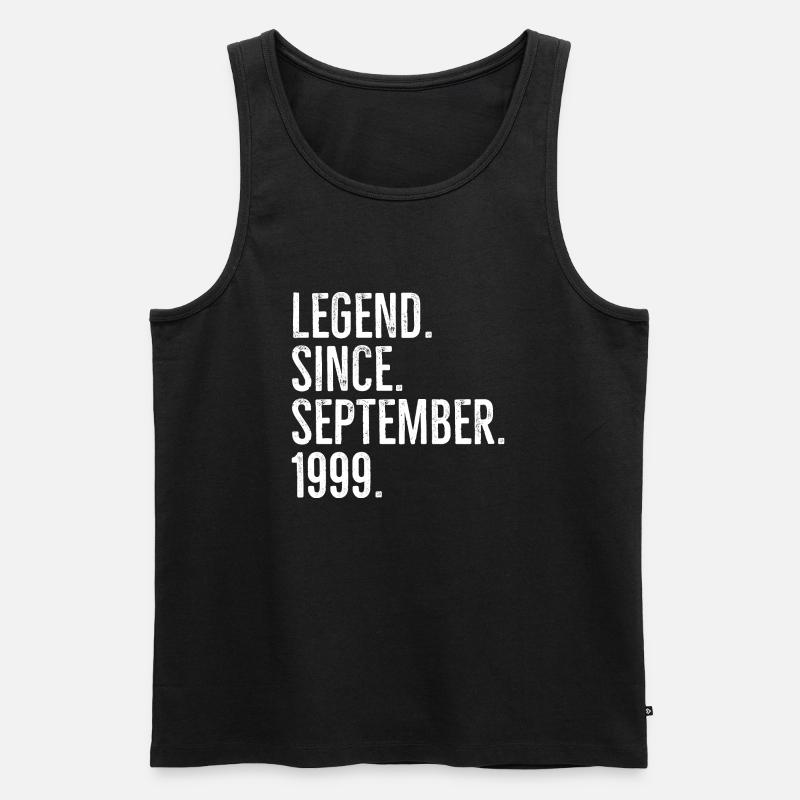 Legende seit September 1999 - Männer Premium Bio Tank Top - Schwarz