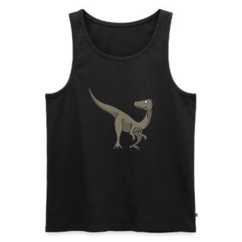 Dino 15 - Männer Premium Bio Tank Top - Schwarz - Vorne - AI Model Male 178 light (178cm)