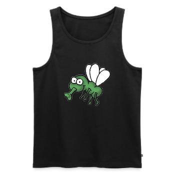 Fliege - Männer Premium Bio Tank Top - Schwarz - Vorne - AI Model Male 178 light (178cm)