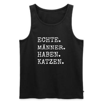 raubkatze geburtstag falbkatze cool zitat - Männer Premium Bio Tank Top - Schwarz - Vorne - Michal (187cm)