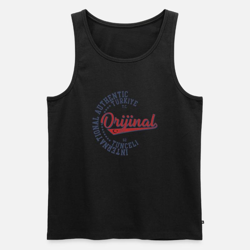 Tunceli - Männer Premium Bio Tank Top - Schwarz