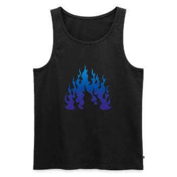 Blueflame - Männer Premium Bio Tank Top - Schwarz - Vorne - Michal (187cm)