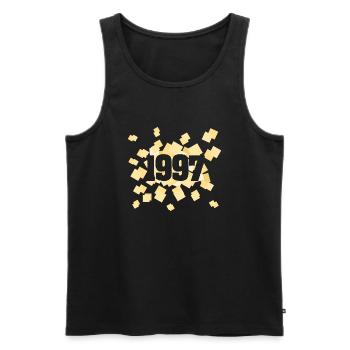 Geboren 1997 - Männer Premium Bio Tank Top - Schwarz - Vorne - Michal (187cm)