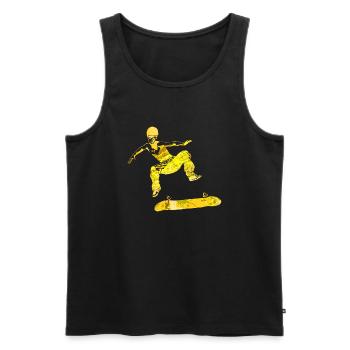 skater skateboard kickflip Boarder valentinstag - Männer Premium Bio Tank Top - Schwarz - Vorne - AI Model Male 178 light (178cm)