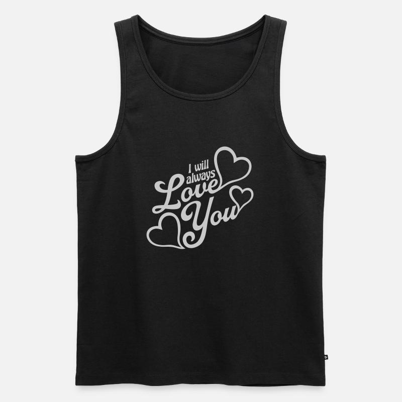 I will always love - Männer Premium Bio Tank Top - Schwarz