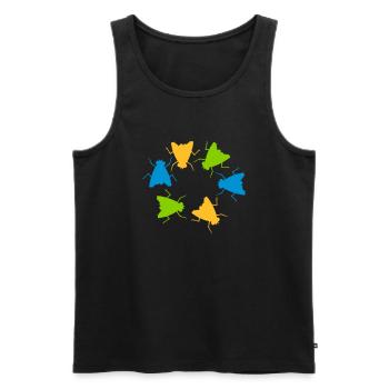 Colorful House Flying Group Team - Men's Premium Organic Tank Top - black - Front - AI Model Male 178 light (178cm)