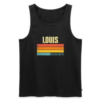 Louis édition limitée - Débardeur bio Premium Homme - noir - Devant - Michal (187cm)