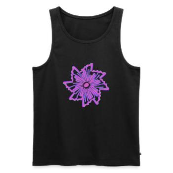 Blüte - Männer Premium Bio Tank Top - Schwarz - Vorne - AI Model Male 178 light (178cm)