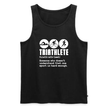 triathlète un sport n’est pas assez difficile Design - Débardeur bio Premium Homme - noir - Devant - Michal (187cm)