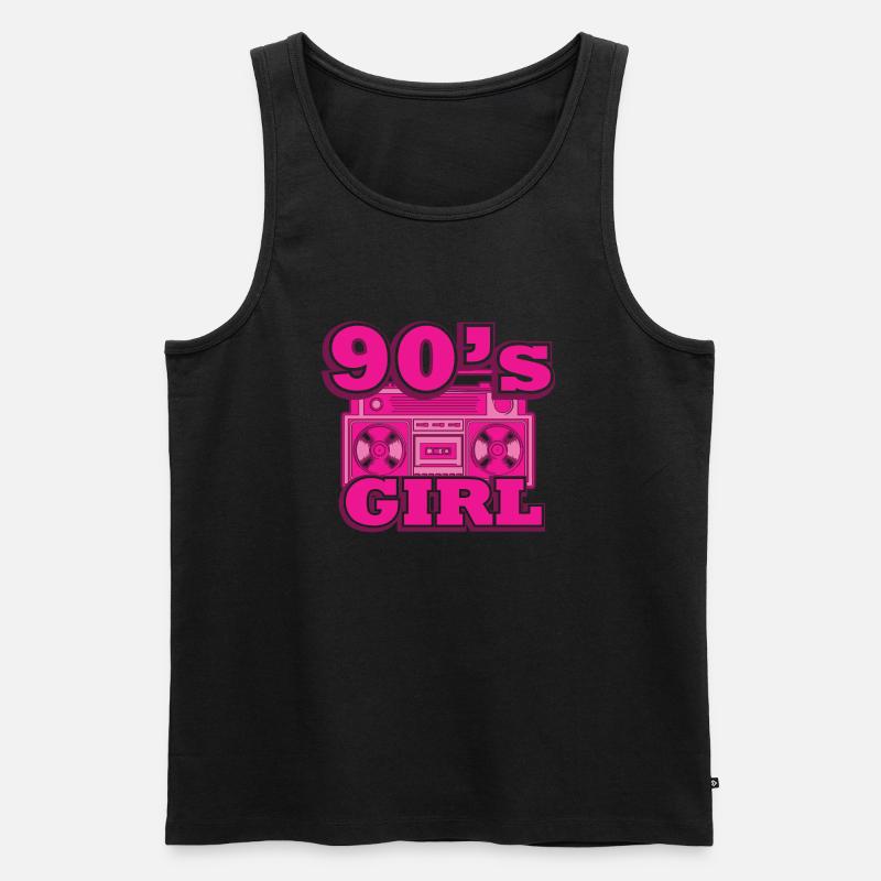 1990iger Sprüche 90s Geschenksidee - Männer Premium Bio Tank Top - Schwarz