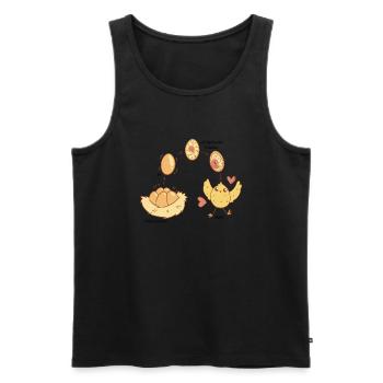 Chicken Life Cycle Drawing - Men's Premium Organic Tank Top - black - Front - AI Model Male 178 light (178cm)