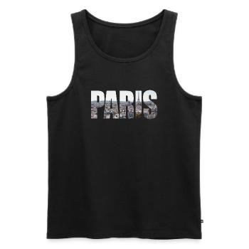 paris photo - Men's Premium Organic Tank Top - black - Front - AI Model Male 178 light (178cm)