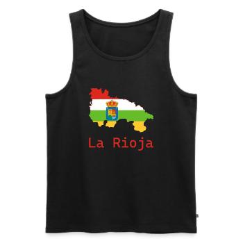 La Rioja - Men's Premium Organic Tank Top - black - Front - AI Model Male 178 light (178cm)
