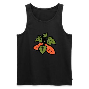 Sweet potato exotic cuisine fun gift idea - Men's Premium Organic Tank Top - black - Front - AI Model Male 178 light (178cm)