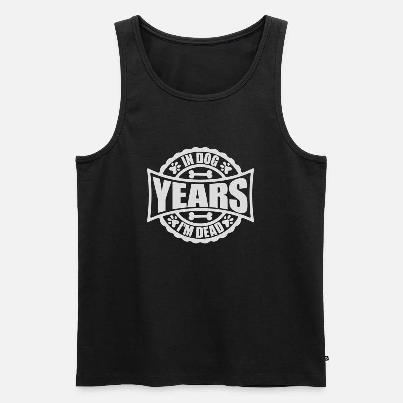 in dog years Dead - Männer Premium Bio Tank Top - Schwarz