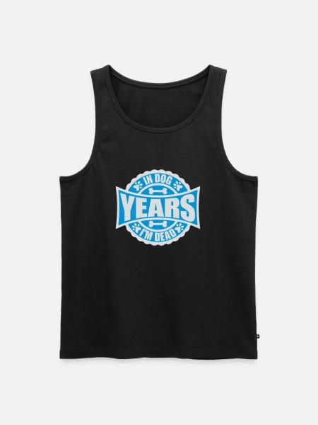 in dog years Dead - Men's Premium Organic Tank Top - black