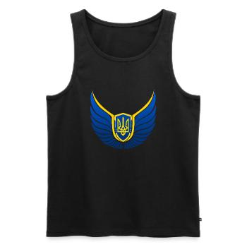 Ukraine flügel Ruhm Ehre Sieg - Männer Premium Bio Tank Top - Schwarz - Vorne - Michal (187cm)