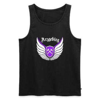 Erzgebirge meine Haamit - Männer Premium Bio Tank Top - Schwarz - Vorne - Michal (187cm)