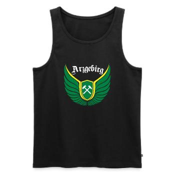 Erzgebirge meine Haamit - Männer Premium Bio Tank Top - Schwarz - Vorne - Michal (187cm)