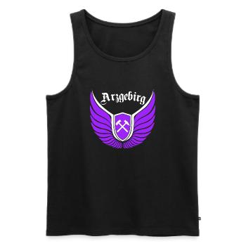 Erzgebirge meine Haamit - Männer Premium Bio Tank Top - Schwarz - Vorne - Michal (187cm)