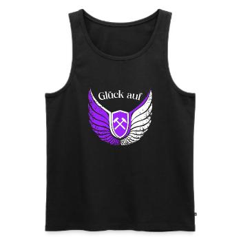 Glück auf Erzgebirge - Männer Premium Bio Tank Top - Schwarz - Vorne - Michal (187cm)