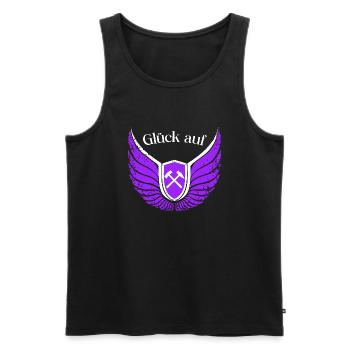 Glück auf Erzgebirge - Männer Premium Bio Tank Top - Schwarz - Vorne - Michal (187cm)