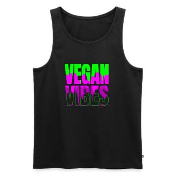 veganism veggie vegetable pro vegan sayings - Männer Premium Bio Tank Top - Schwarz - Vorne - Michal (187cm)