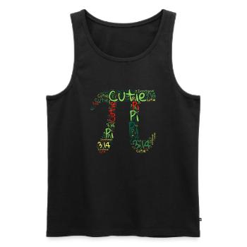 Cutie Pi Symbol - Men's Premium Organic Tank Top - black - Front - AI Model Male 178 light (178cm)