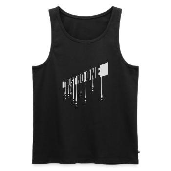 ne faites confiance à personne pour ne citer - Débardeur bio Premium Homme - noir - Devant - AI Model Male 178 light (178cm)