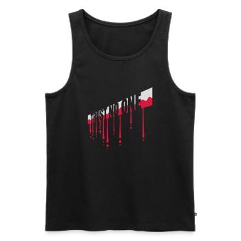trust no one Zitat - Männer Premium Bio Tank Top - Schwarz - Vorne - AI Model Male 178 light (178cm)