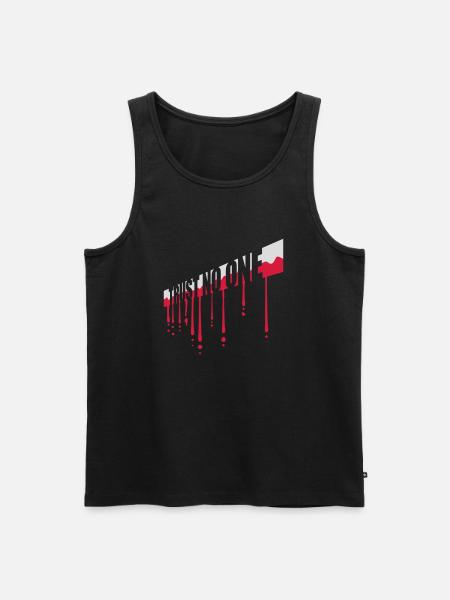 trust no one quote - Men's Premium Organic Tank Top - black