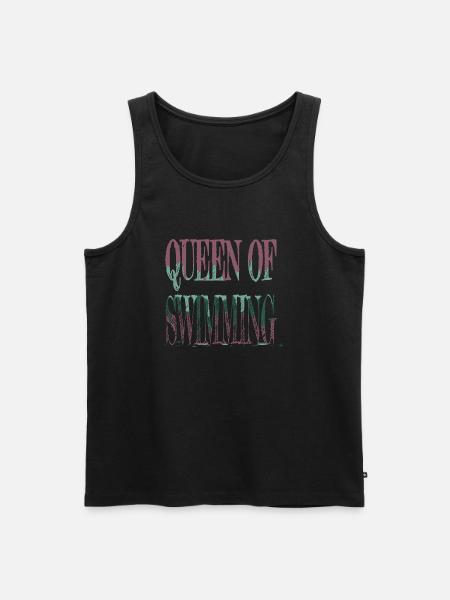 swimming funny swimsuit tshirts - Men's Premium Organic Tank Top - black
