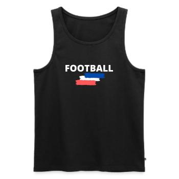 FUSSBALL - FRANKREICH - Männer Premium Bio Tank Top - Schwarz - Vorne - AI Model Male 178 light (178cm)