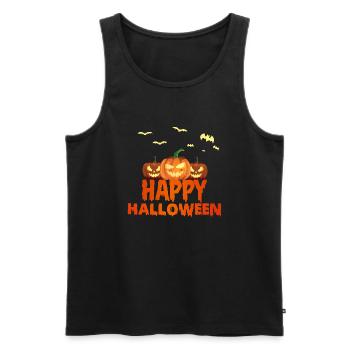 Happy halloween - Débardeur bio Premium Homme - noir - Devant - Michal (187cm)