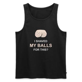 I shaved my balls - Men's Premium Organic Tank Top - black - Front - Michal (187cm)
