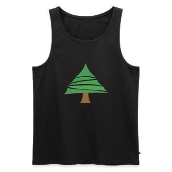 Sapin - Débardeur bio Premium Homme - noir - Devant - Michal (187cm)
