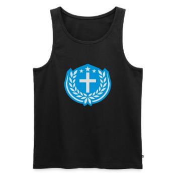 Étoiles Jésus-Christ Couronne de laurier - Débardeur bio Premium Homme - noir - Devant - Michal (187cm)