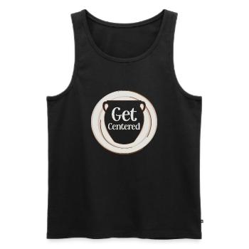 Get Centered Ceramics Artist Pottery - Débardeur bio Premium Homme - noir - Devant - Michal (187cm)