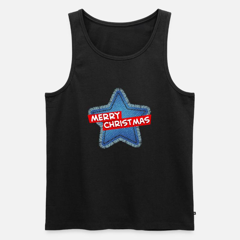 Weihnachten - Merry Christmas - Weihnachtspullover - Männer Premium Bio Tank Top - Schwarz