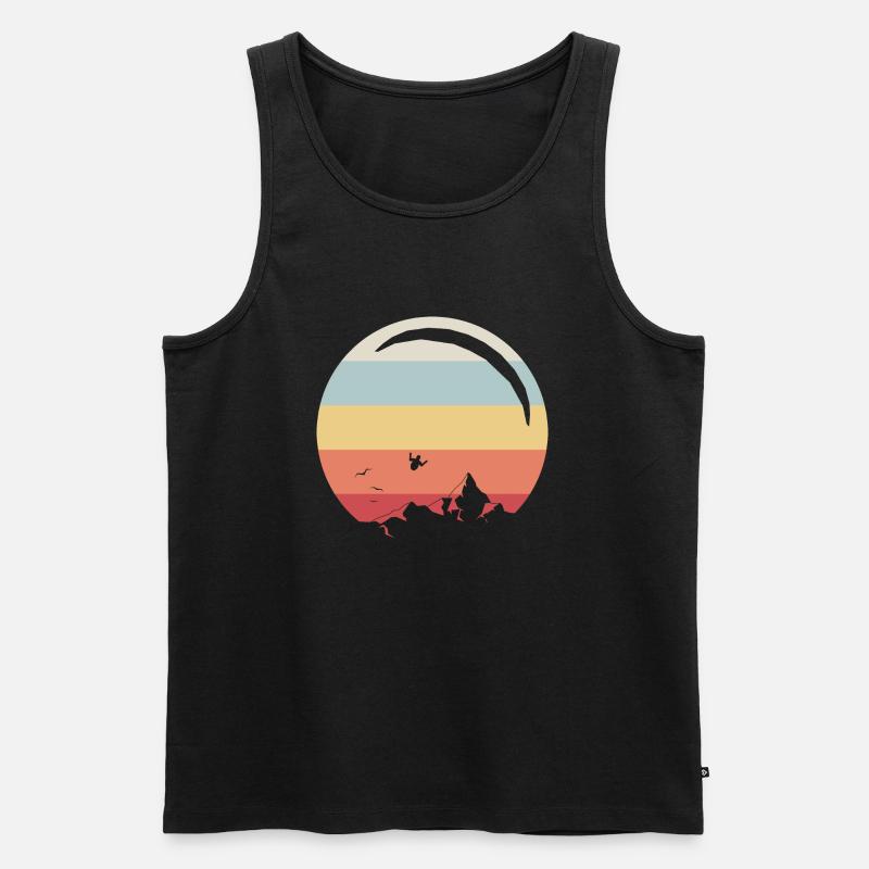 Paragleiten - Männer Premium Bio Tank Top - Schwarz