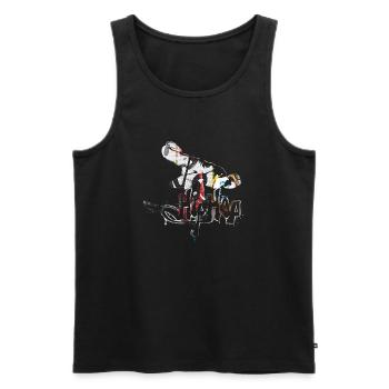 Hip Hop Musik Blues Pop Rock Tanz Breakdance - Männer Premium Bio Tank Top - Schwarz - Vorne - AI Model Male 178 light (178cm)